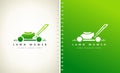 Lawn mower logo vector Royalty Free Stock Photo